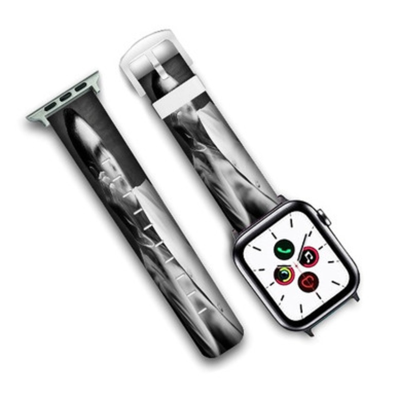 Pastele Marilyn Manson Third Day of A Seven Day Binge Custom Personalized Apple Watch Band Genuine Leather Watch Band Replacement 38mm 40mm 42mm 44mm