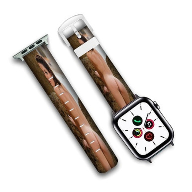Pastele Mila Kunis Custom New Personalized Apple Watch Band Genuine Leather Watch Band Replacement 38mm 40mm 42mm 44mm