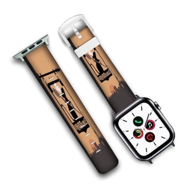 Pastele Ratatouille Poster Wall Decor Custom Personalized Apple Watch Band Genuine Leather Watch Band Replacement 38mm 40mm 42mm 44mm