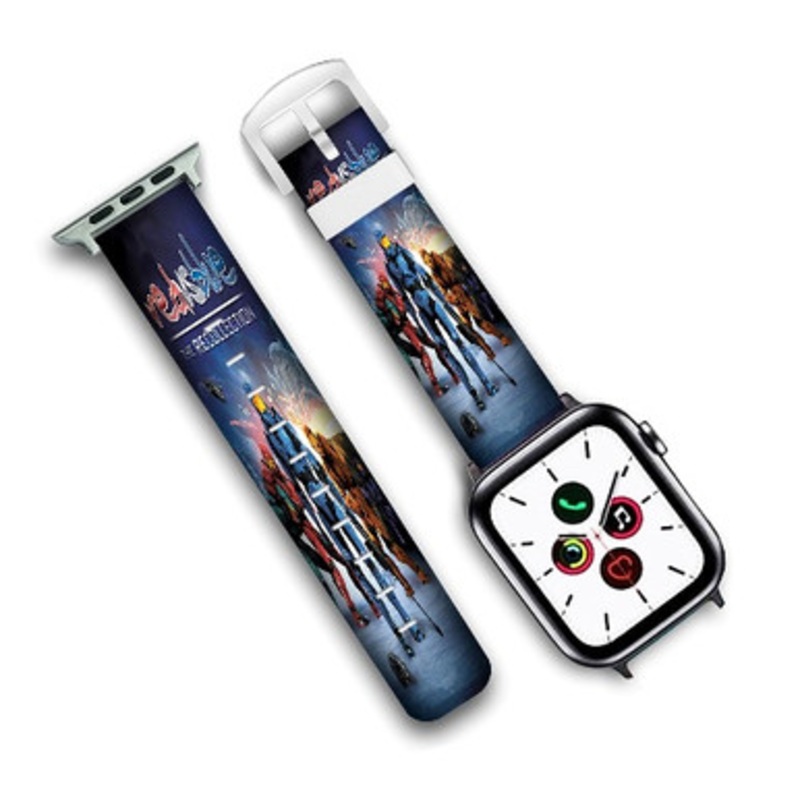 Pastele Red vs Blue The Blood Gulch Chronicles Custom New Personalized Apple Watch Band Genuine Leather Watch Band Replacement 38mm 40mm 42mm 44mm