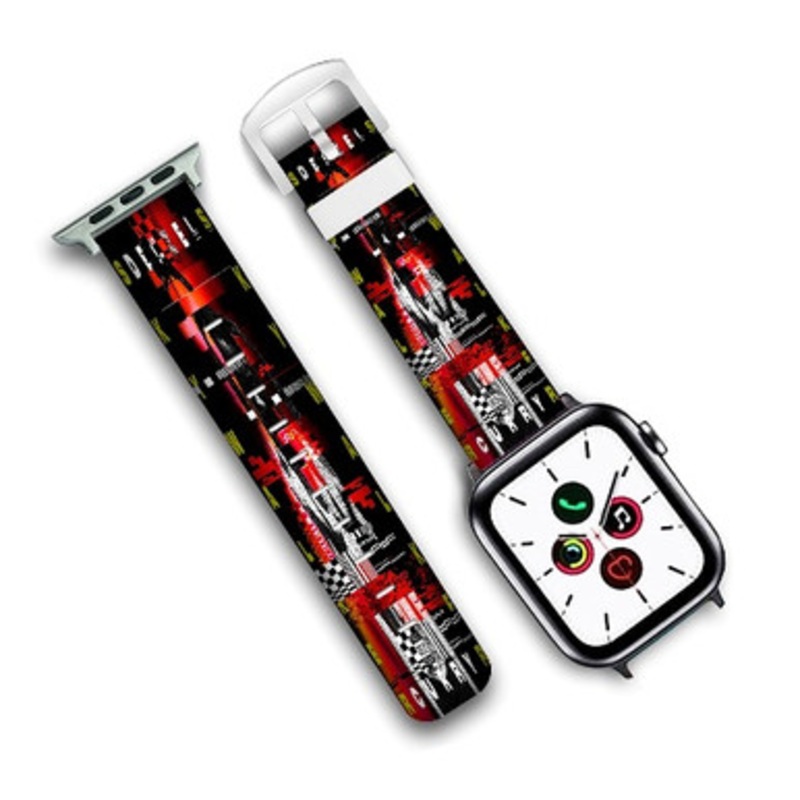 Pastele Skywalker Denzel Curry Custom Personalized Apple Watch Band Genuine Leather Watch Band Replacement 38mm 40mm 42mm 44mm