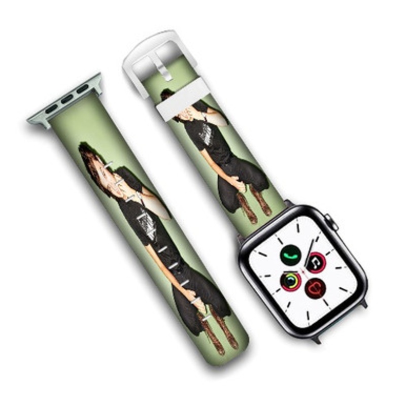 Pastele Steve Harrington Stranger Things Custom New Personalized Apple Watch Band Genuine Leather Watch Band Replacement 38mm 40mm 42mm 44mm