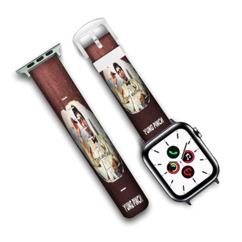 Pastele Tony Montana Yung Pinch Custom Personalized Apple Watch Band Genuine Leather Watch Band Replacement 38mm 40mm 42mm 44mm
