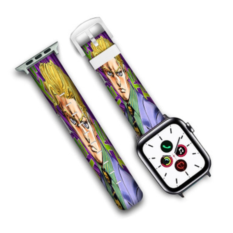 Pastele Yoshikage Kira Jojo s Bizarre Adventure Custom Personalized Apple Watch Band Genuine Leather Watch Band Replacement 38mm 40mm 42mm 44mm
