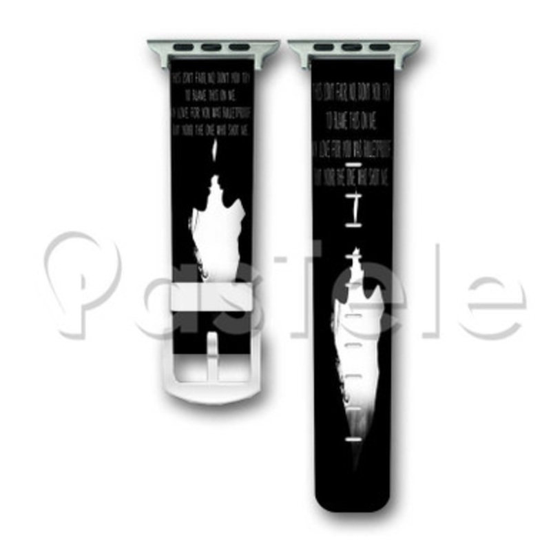 Pierce The Veil Lyrics Custom Personalized Apple Watch Band 38mm 40mm 42mm 44mm Leather PU Watch