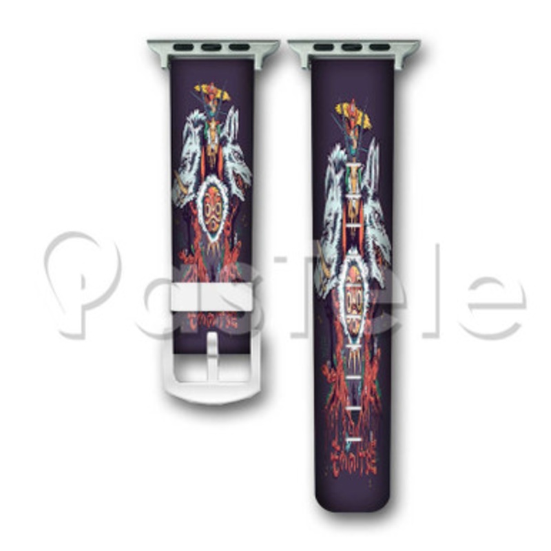 Princess Mononoke Custom Personalized Apple Watch Band 38mm 40mm 42mm 44mm Leather PU Watch
