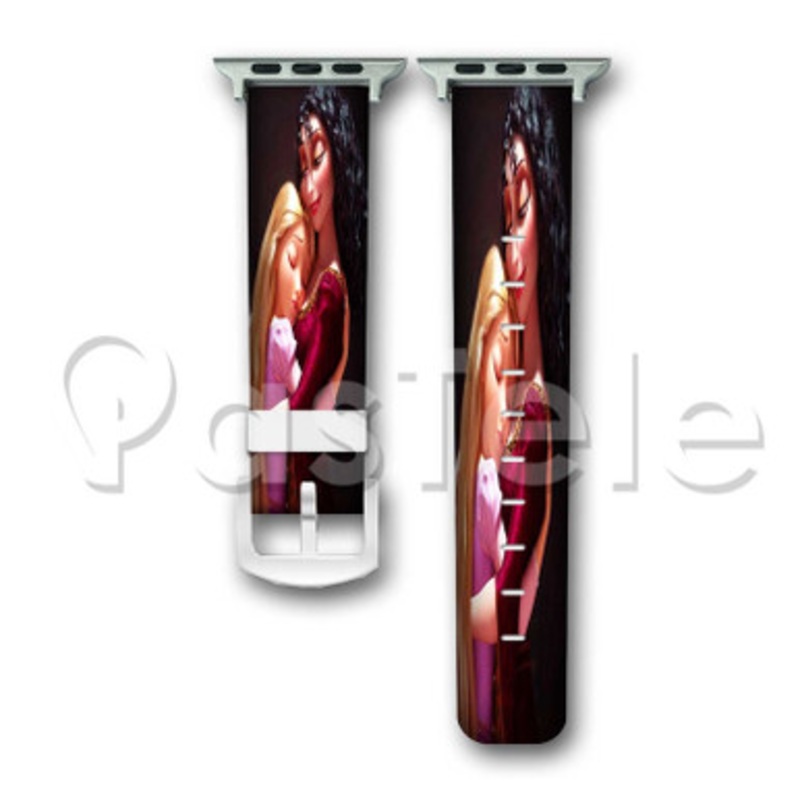 Rapunzel and Mother Gothel Tangled Custom Personalized Apple Watch Band 38mm 40mm 42mm 44mm Leather PU Watch