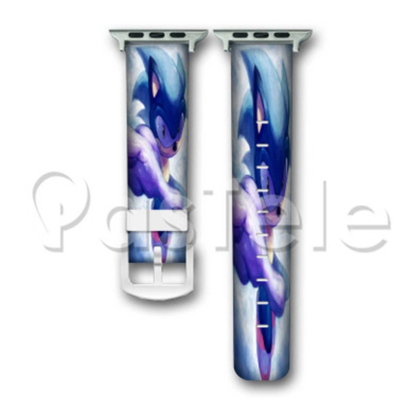 Sonic The Hedgehog 2 Custom Personalized Apple Watch Band 38mm 40mm 42mm 44mm Leather PU Watch