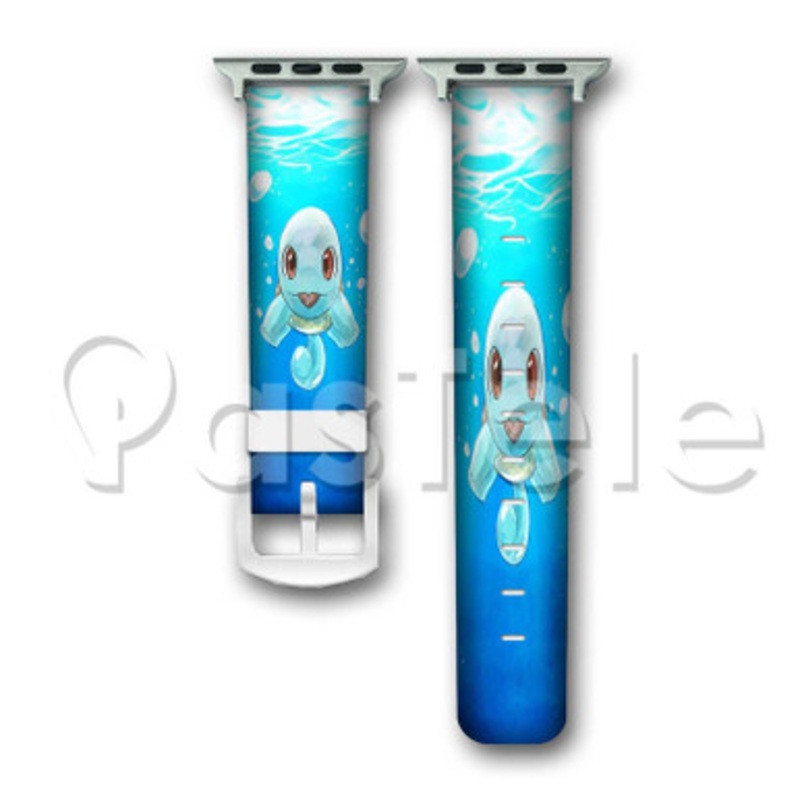 Squirtle Pokemon Custom Personalized Apple Watch Band 38mm 40mm 42mm 44mm Leather PU Watch