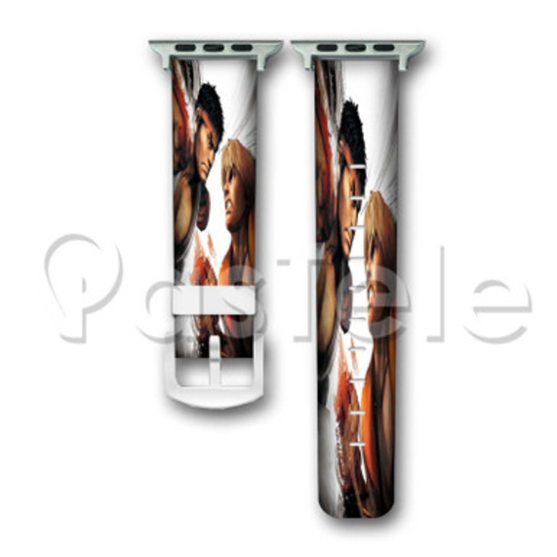 Street Fighter Custom Personalized Apple Watch Band 38mm 40mm 42mm 44mm Leather PU Watch