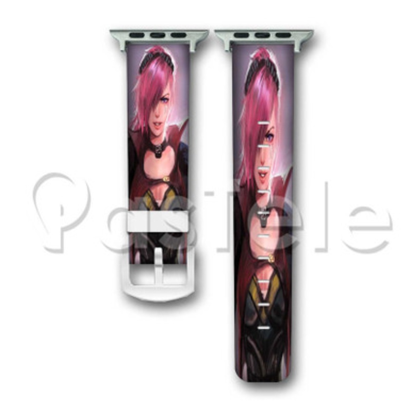 Vi League of Legends 2 Custom Personalized Apple Watch Band 38mm 40mm 42mm 44mm Leather PU Watch