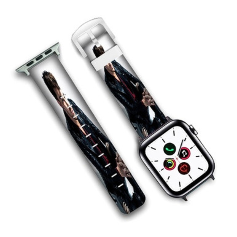 Pastele Adam Lambert Custom Personalized Apple Watch Band Genuine Leather Watch Band Replacement 38mm 40mm 42mm 44mm