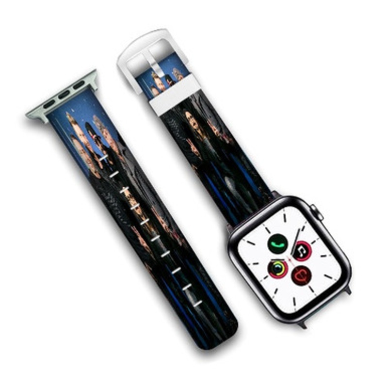 Pastele Backstreet Boys 3 Custom Personalized Apple Watch Band Genuine Leather Watch Band Replacement 38mm 40mm 42mm 44mm