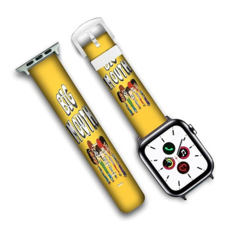 Pastele Big Mouth Custom New Personalized Apple Watch Band Genuine Leather Watch Band Replacement 38mm 40mm 42mm 44mm