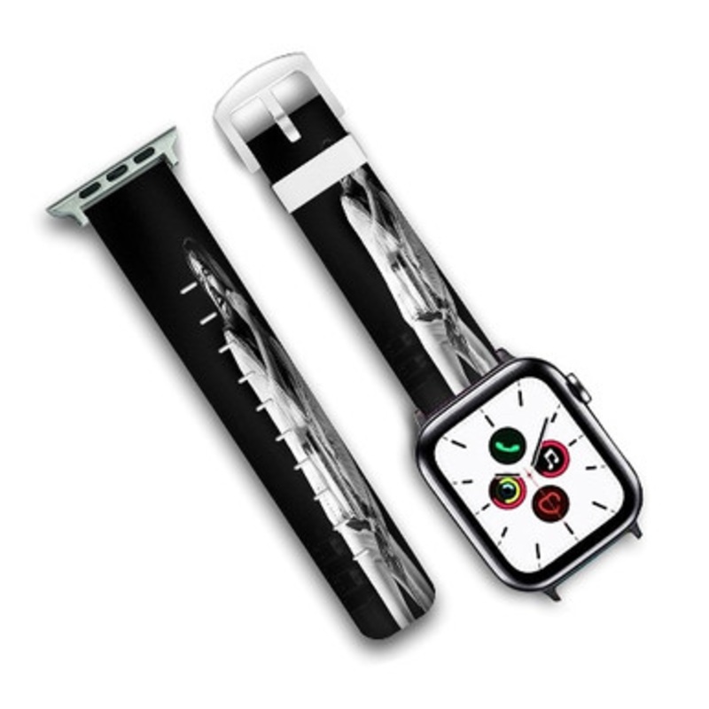 Pastele Bob Seger Custom Personalized Apple Watch Band Genuine Leather Watch Band Replacement 38mm 40mm 42mm 44mm