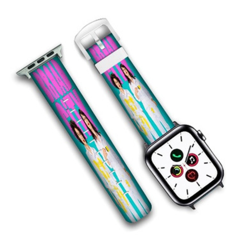 Pastele Broad City Season 3 Custom New Personalized Apple Watch Band Genuine Leather Watch Band Replacement 38mm 40mm 42mm 44mm