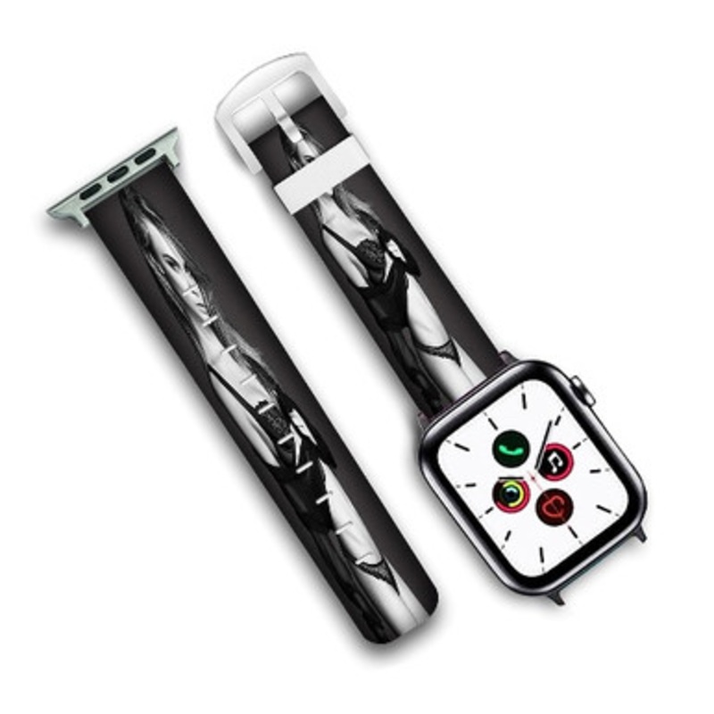 Pastele Cara Delevingne Custom Personalized Apple Watch Band Genuine Leather Watch Band Replacement 38mm 40mm 42mm 44mm