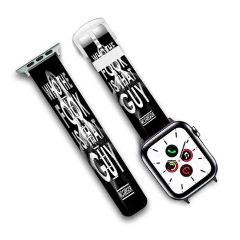 Pastele Conor Mc Gregor UFC Quotes Custom Personalized Apple Watch Band Genuine Leather Watch Band Replacement 38mm 40mm 42mm 44mm