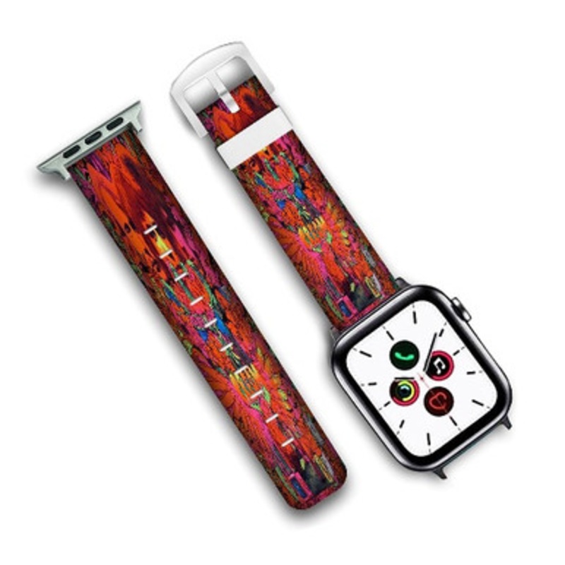 Pastele Cream Band Custom Personalized Apple Watch Band Genuine Leather Watch Band Replacement 38mm 40mm 42mm 44mm
