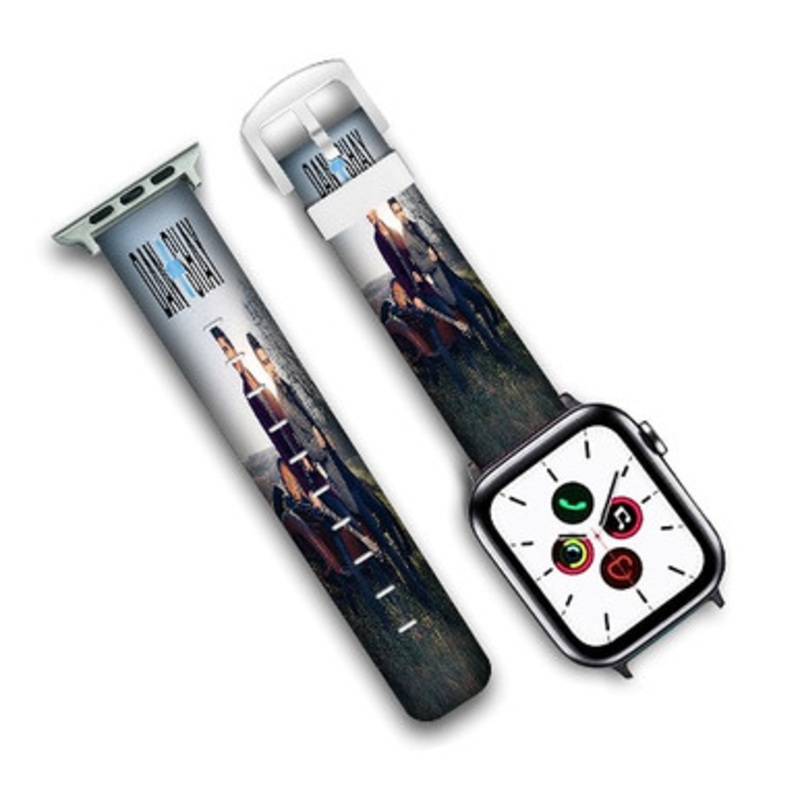 Pastele Dan Shay Custom Personalized Apple Watch Band Genuine Leather Watch Band Replacement 38mm 40mm 42mm 44mm