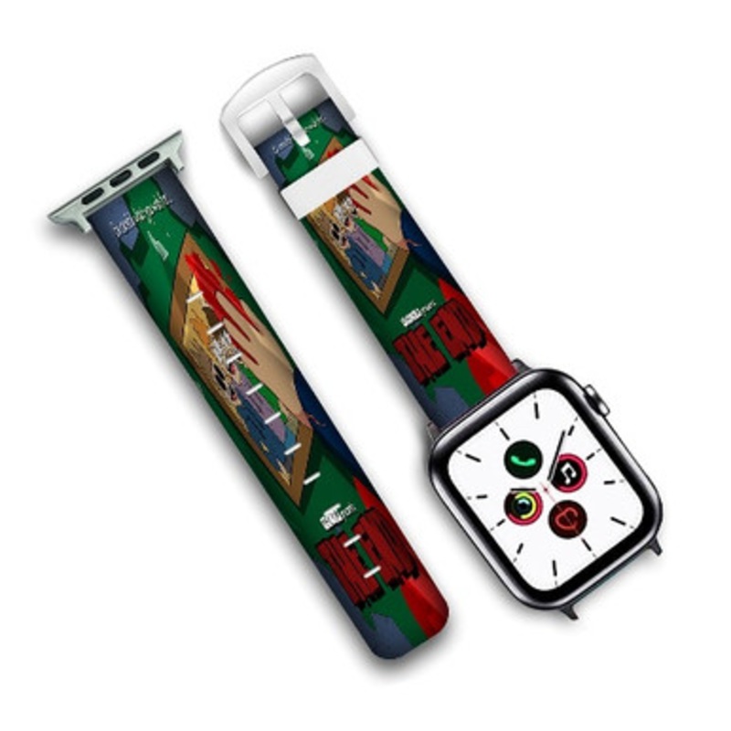 Pastele Eddsworld The End Custom New Personalized Apple Watch Band Genuine Leather Watch Band Replacement 38mm 40mm 42mm 44mm