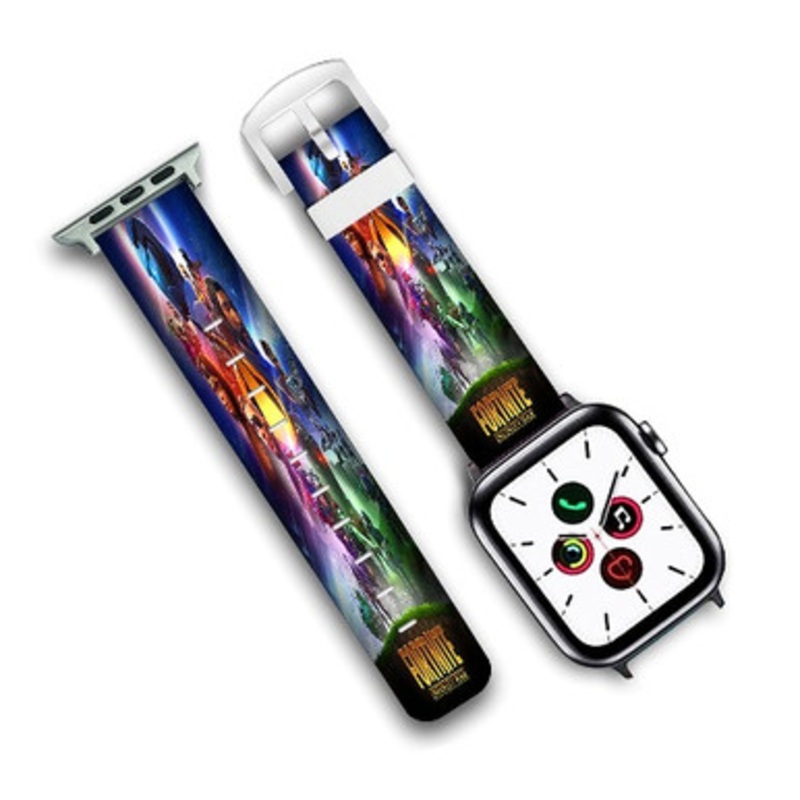 Pastele Fortnite Infinity War Custom Personalized Apple Watch Band Genuine Leather Watch Band Replacement 38mm 40mm 42mm 44mm