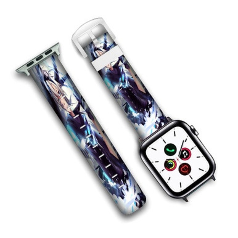 Pastele Frosted Ezreal League of Legends Custom Personalized Apple Watch Band Genuine Leather Watch Band Replacement 38mm 40mm 42mm 44mm