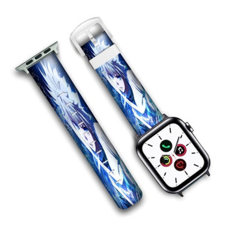 Pastele Hunter X Hunter Killua Custom Personalized Apple Watch Band Genuine Leather Watch Band Replacement 38mm 40mm 42mm 44mm