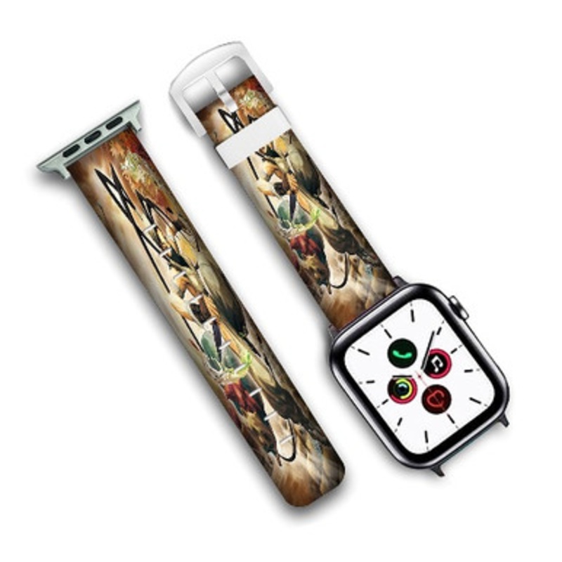Pastele Ibuki Street Fighter Custom Personalized Apple Watch Band Genuine Leather Watch Band Replacement 38mm 40mm 42mm 44mm