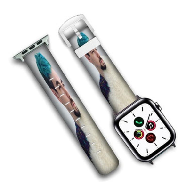 Pastele Jacksepticeye 2 Custom Personalized Apple Watch Band Genuine Leather Watch Band Replacement 38mm 40mm 42mm 44mm