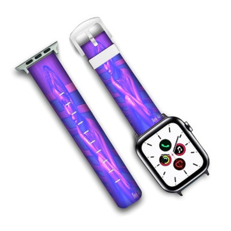 Pastele Jhene Aiko Custom Personalized Apple Watch Band Genuine Leather Watch Band Replacement 38mm 40mm 42mm 44mm