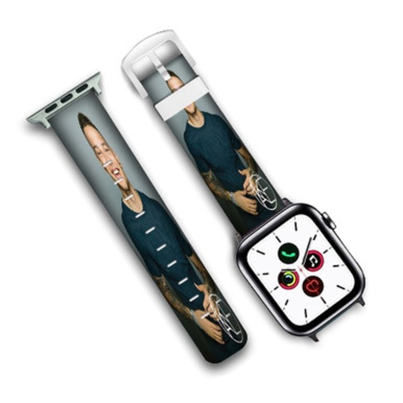Pastele Kane Brown Custom Personalized Apple Watch Band Genuine Leather Watch Band Replacement 38mm 40mm 42mm 44mm