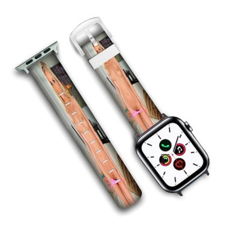 Pastele Karla Kush Custom New Personalized Apple Watch Band Genuine Leather Watch Band Replacement 38mm 40mm 42mm 44mm