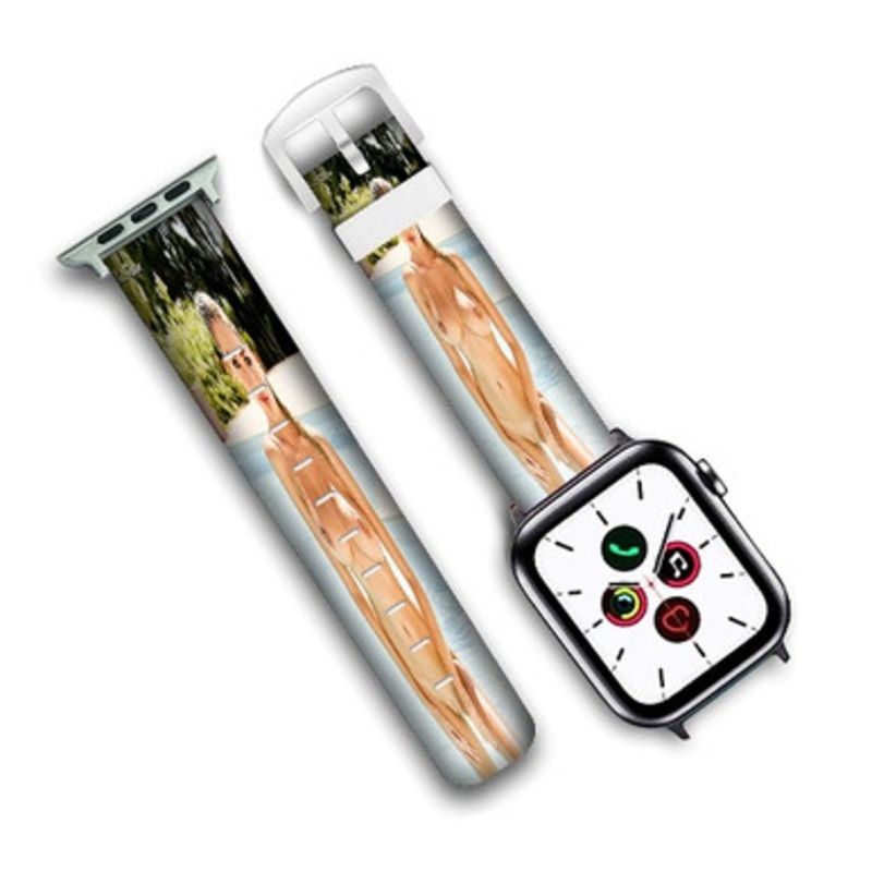 Pastele Kate Upton Custom New Personalized Apple Watch Band Genuine Leather Watch Band Replacement 38mm 40mm 42mm 44mm