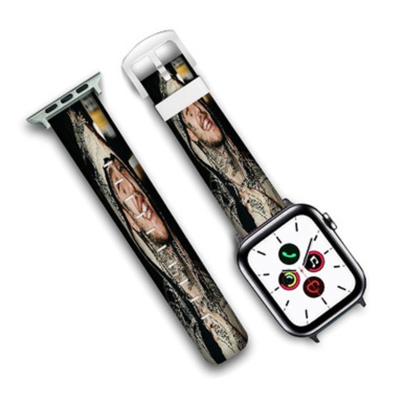 Pastele Lil Peep Custom New Personalized Apple Watch Band Genuine Leather Watch Band Replacement 38mm 40mm 42mm 44mm