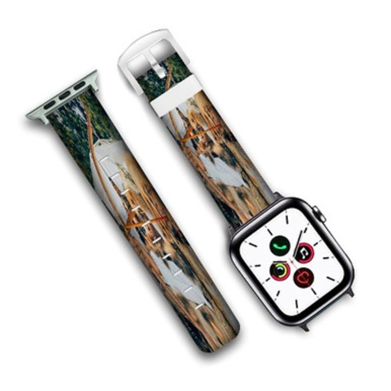 Pastele Migos T Shirt Custom Personalized Apple Watch Band Genuine Leather Watch Band Replacement 38mm 40mm 42mm 44mm
