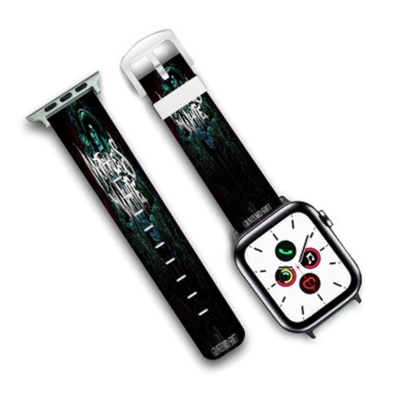 Pastele Motionless in White Custom Personalized Apple Watch Band Genuine Leather Watch Band Replacement 38mm 40mm 42mm 44mm