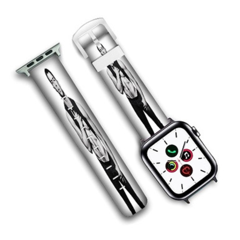 Pastele Nick Jonas Custom Personalized Apple Watch Band Genuine Leather Watch Band Replacement 38mm 40mm 42mm 44mm