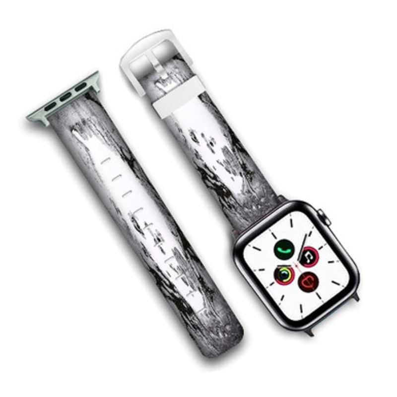 Pastele Radiohead The Numbers Custom Personalized Apple Watch Band Genuine Leather Watch Band Replacement 38mm 40mm 42mm 44mm