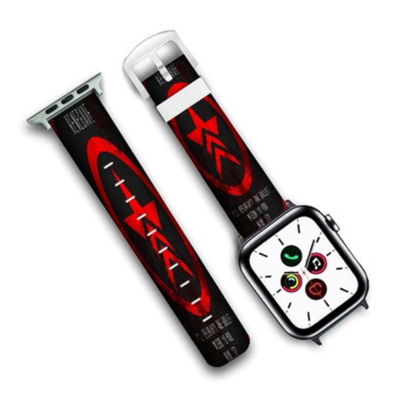 Pastele Renegade Mass Effect Custom Personalized Apple Watch Band Genuine Leather Watch Band Replacement 38mm 40mm 42mm 44mm