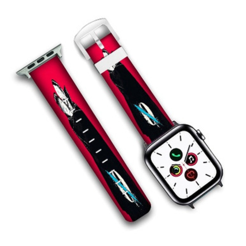 Pastele Royal Blood Hook Line Sinker Custom Personalized Apple Watch Band Genuine Leather Watch Band Replacement 38mm 40mm 42mm 44mm