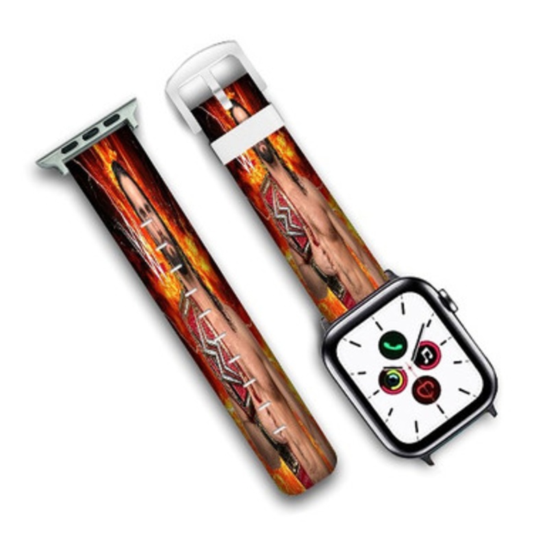 Pastele Seth Rollins WWE Custom Personalized Apple Watch Band Genuine Leather Watch Band Replacement 38mm 40mm 42mm 44mm