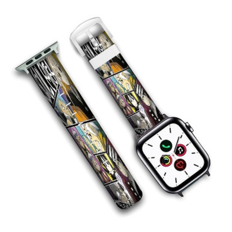 Pastele Soul Eater Custom Personalized Apple Watch Band Genuine Leather Watch Band Replacement 38mm 40mm 42mm 44mm