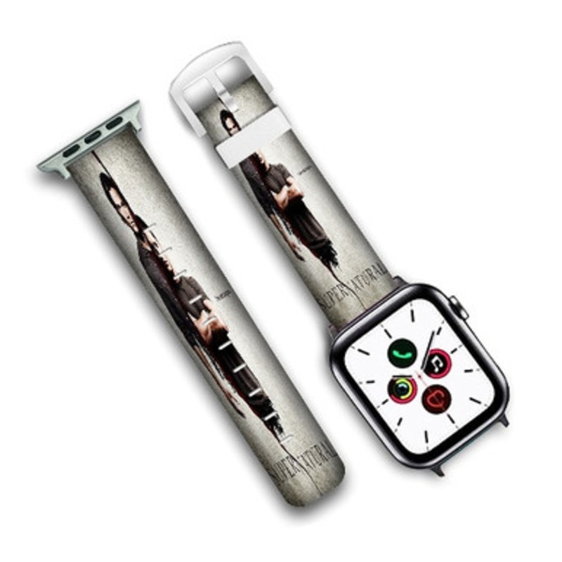 Pastele Supernatural Custom Personalized Apple Watch Band Genuine Leather Watch Band Replacement 38mm 40mm 42mm 44mm