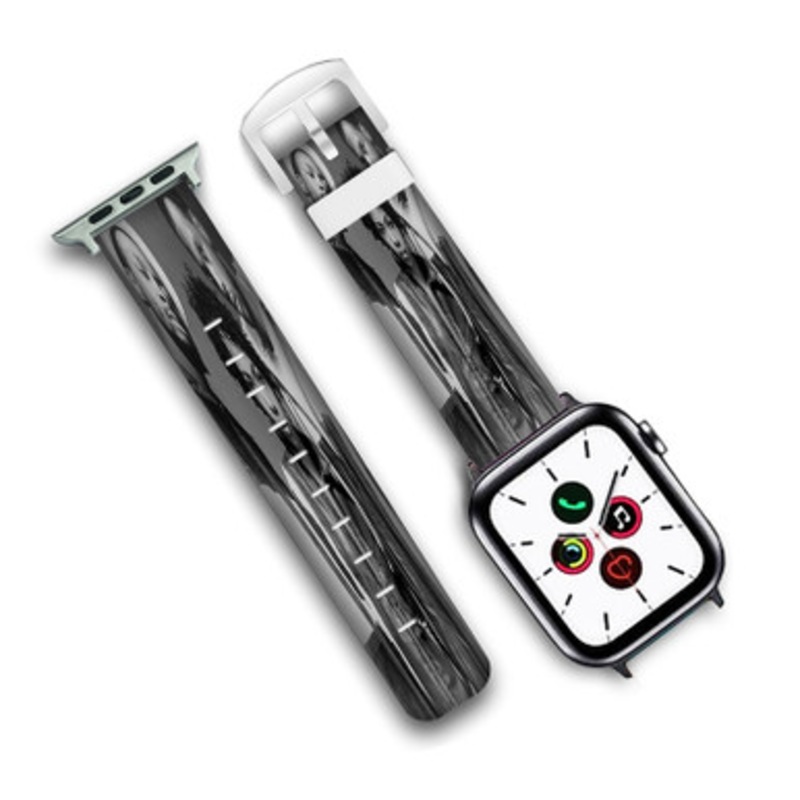 Pastele The Fugees Custom Personalized Apple Watch Band Genuine Leather Watch Band Replacement 38mm 40mm 42mm 44mm