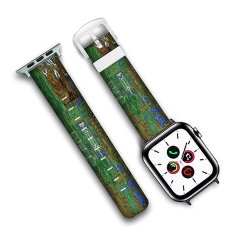 Pastele The Legend of Zelda A Link to the Past Game Custom Personalized Apple Watch Band Genuine Leather Watch Band Replacement 38mm 40mm 42mm 44mm