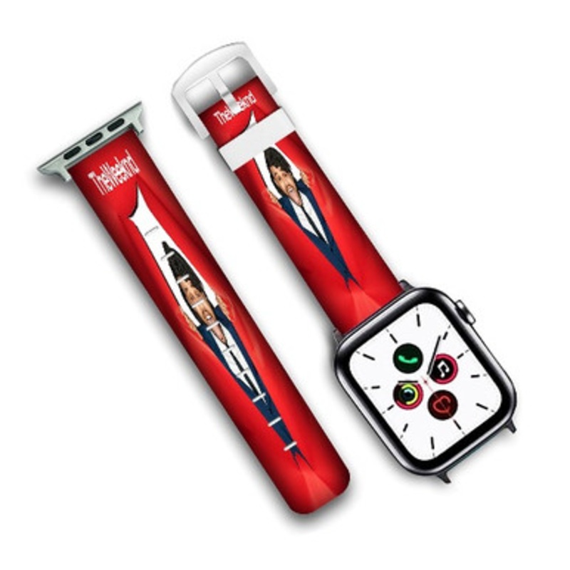 Pastele The Weeknd Custom Personalized Apple Watch Band Genuine Leather Watch Band Replacement 38mm 40mm 42mm 44mm