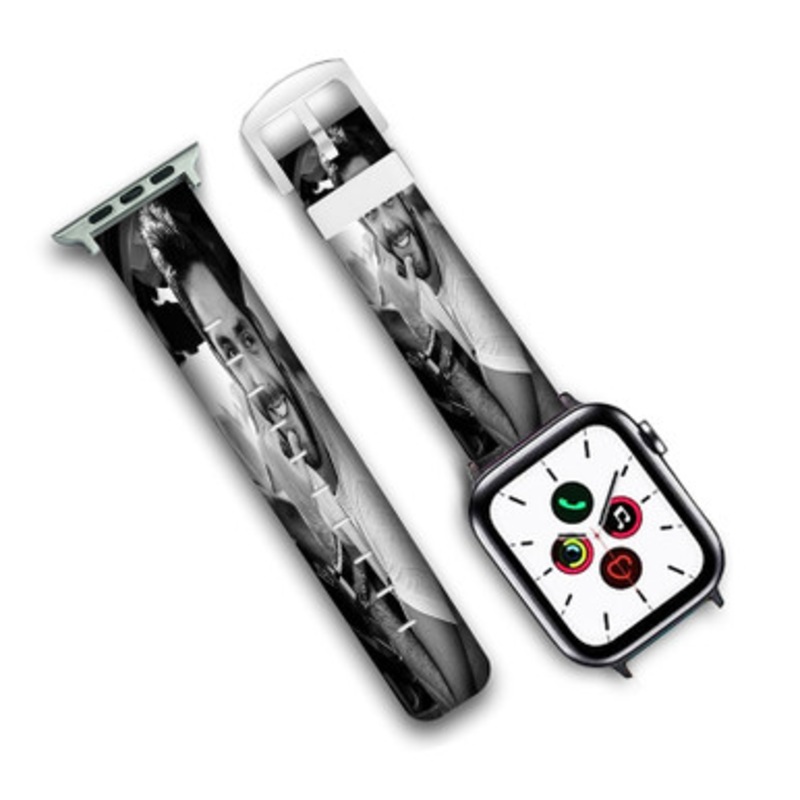 Pastele Thomas Rhett Custom Personalized Apple Watch Band Genuine Leather Watch Band Replacement 38mm 40mm 42mm 44mm