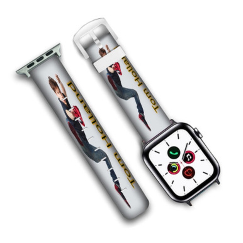 Pastele Tom Holland Custom Personalized Apple Watch Band Genuine Leather Watch Band Replacement 38mm 40mm 42mm 44mm