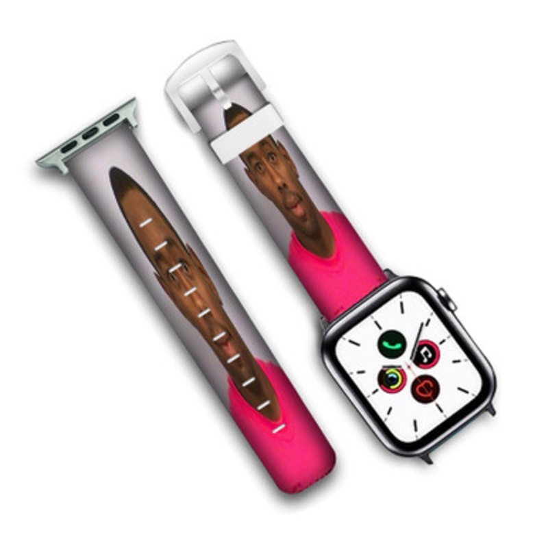 Pastele Tyler The Creator Mugshot Custom Personalized Apple Watch Band Genuine Leather Watch Band Replacement 38mm 40mm 42mm 44mm